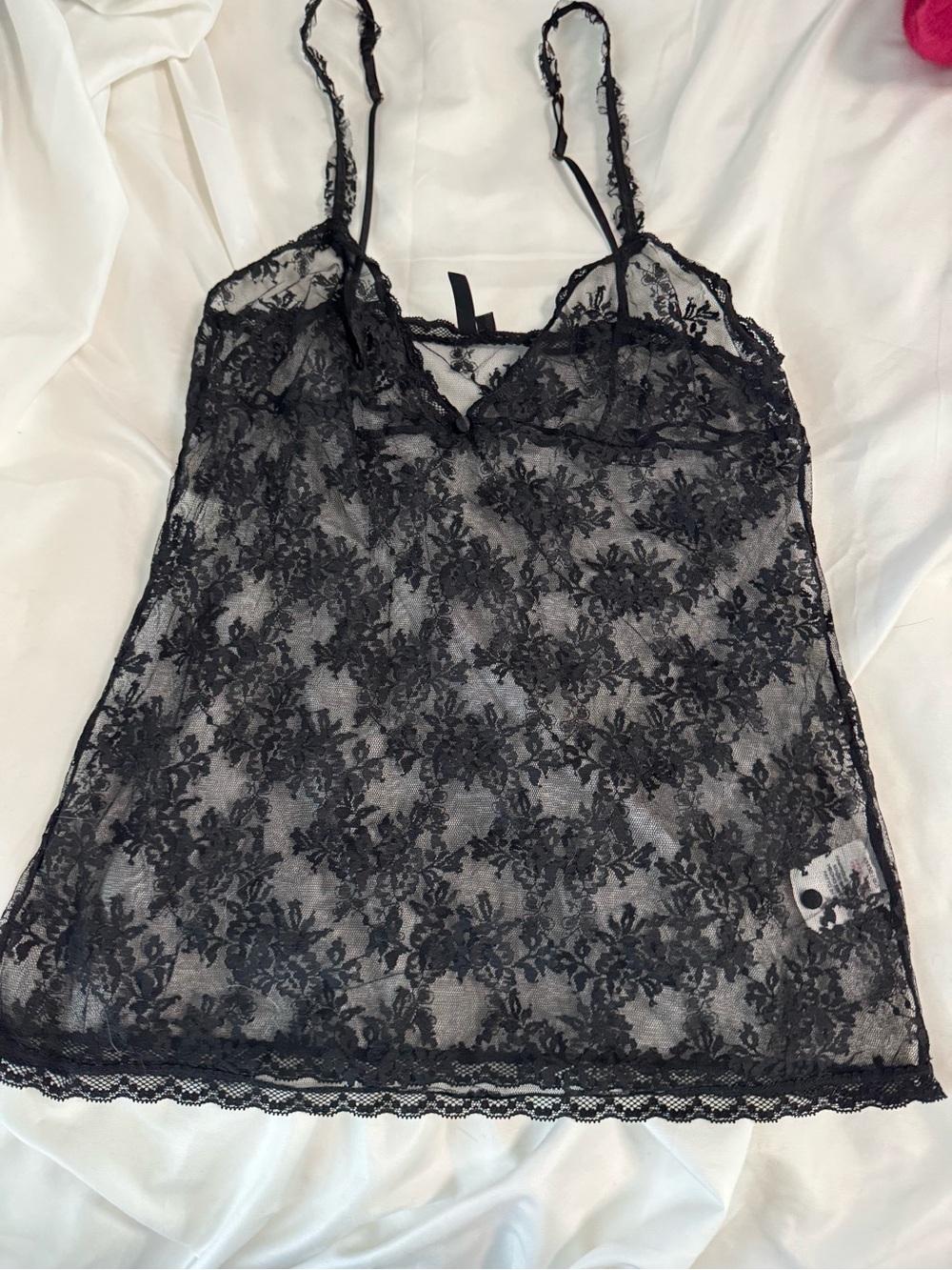 Sheer Black Lace Chemise Slip - Women's Intimates